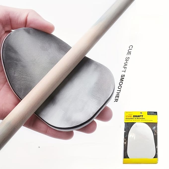 1 Polisseur de Manche de Queue de Billard en Caoutchouc Noir - Outil de Maintenance Double Face pour Queue de Billard avec Poudre Abrasive Blanche pour une Performance de Queue Fluide, Entretien de la Pointe de Queue 1pc gray
