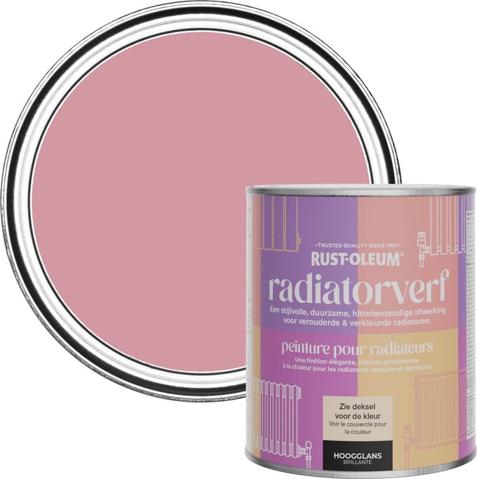 Rust-Oleum Roze Radiatorverf Hoogglans - Oudroze 750ml