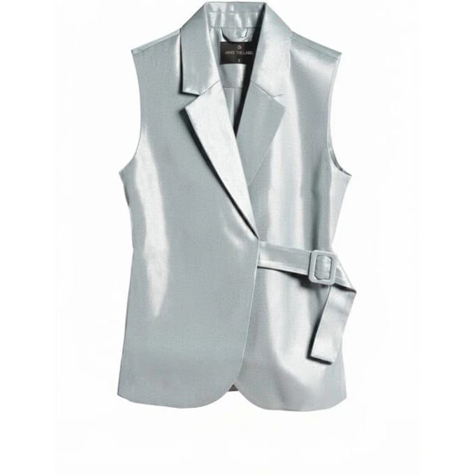 Aimee The Label gilet hope waistcoat blue