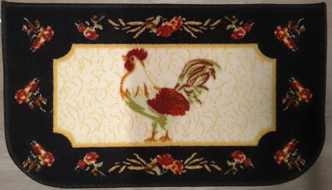 FOTAPIJT - Badmat - Ovaal - Bedrukte deurmat - Binnen - Termo Antislip - 44x75 cm - 5 mm - Wasbaar - Polyamide