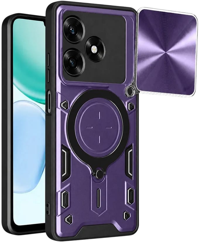 Hoesje geschikt voor HONOR X5c Plus - Techsuit CamGuard Pro Back Cover - Paars