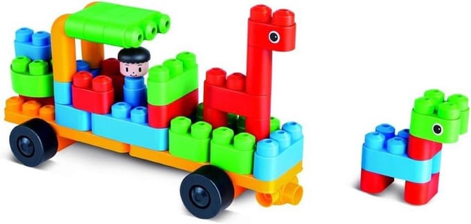 Bouwstenen - Constructiespeelgoed Stapelblokken - Kinderlijke Ontwikkeling - Voedselveilig Polyethyleen - 40 Stuks - Helder