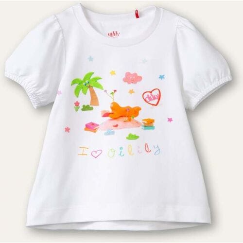 Oilily Tubba T-shirt- maat140/10yr Wit