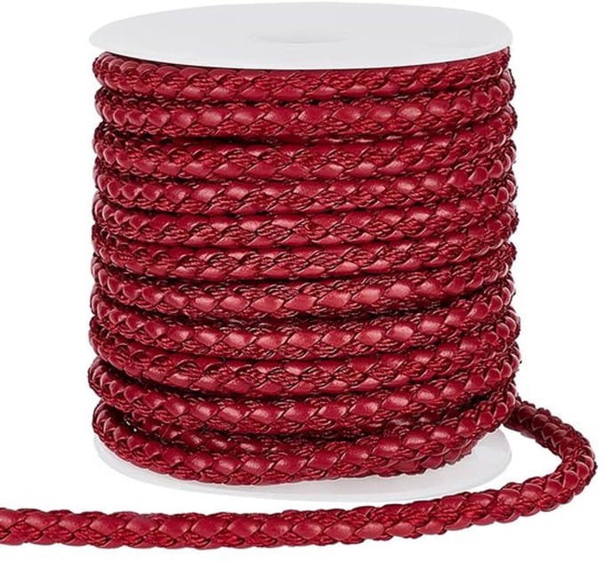 Onf3 - Rood lederen koord - DIY sieraden - 10 meter - Heavy Duty