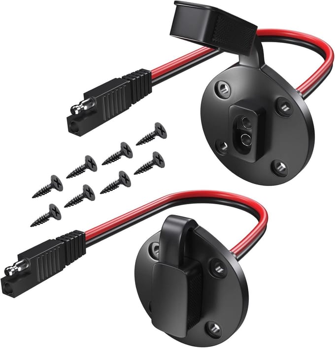 Waterdichte SAE Connector Aansluiting voor Zonnepaneel en Acculader - 2 Stuks