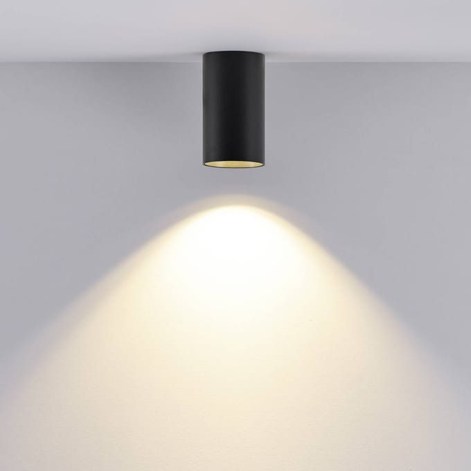 Deko-Light Downlight CAN, zwart, IP20, Ø 6 cm, metaal, GU10