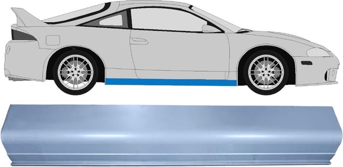 Reparatie dorpel voor Mitsubishi Eclipse 1995-2000 / Links = Rechts