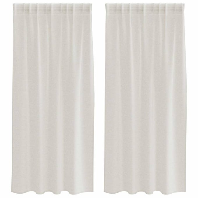 vidaXL Voile Gordijn 2 st Crème 175 x 140 cm Polyester