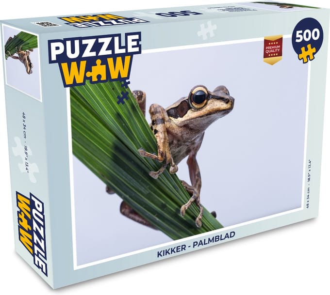 Puzzel Kikker - Palmblad - Legpuzzel - Puzzel 500 stukjes