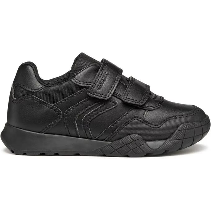 GEOX RANN-E JONGENS Veterschoenen - ZWART