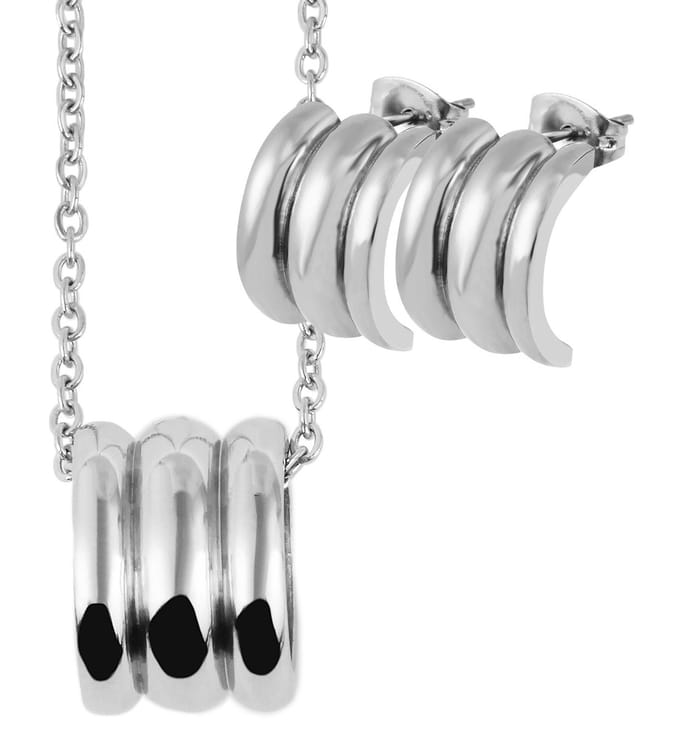 AKZENT Akzent dames-sieradenset Edelstahl zilver