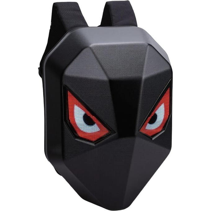 Sac à dos LED pour moto avec écran programmable 40x48 pixels Contrôle par application Coque rigide Imperméable Sac de conduite gray