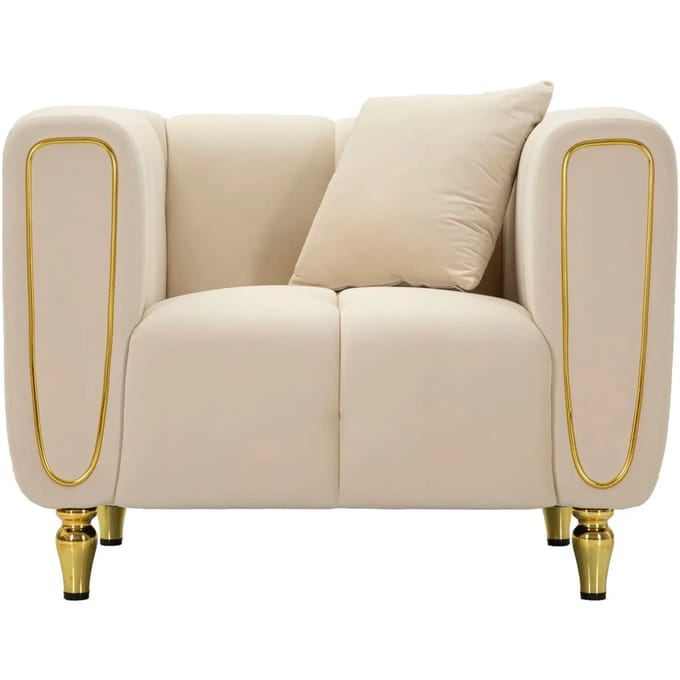 Fauteuil Alma Cream With Cushion 97×81×71 cm