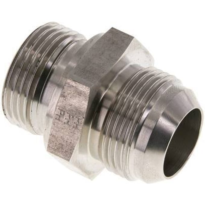 JIC  Dubbele Nippel G1'' X UN 1-5/16''-12 RVS FKM 170bar