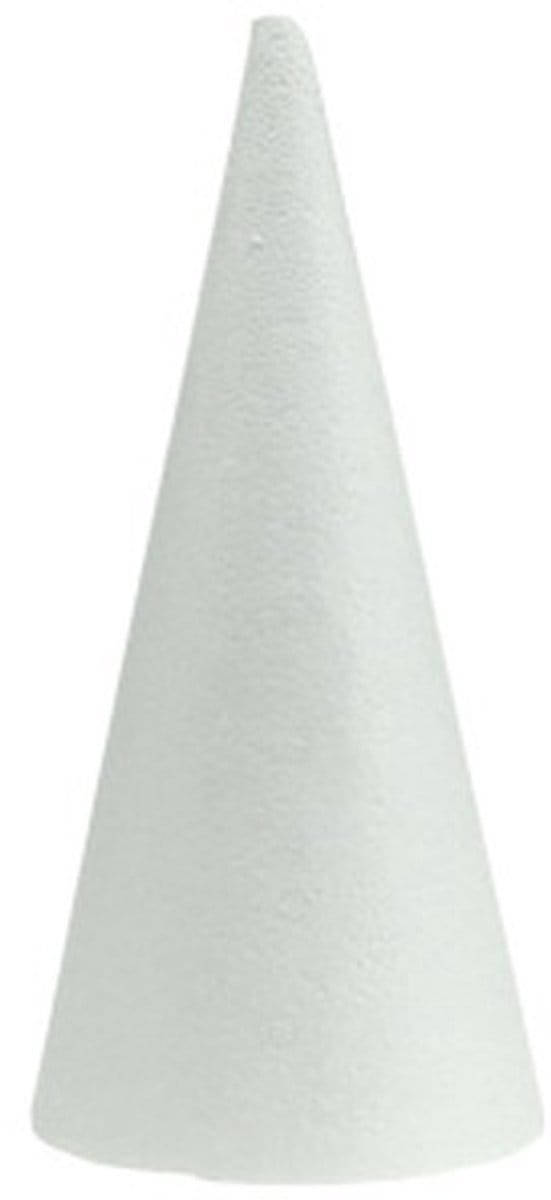Piepschuim kegels wit 14cm x 7cm 10 st