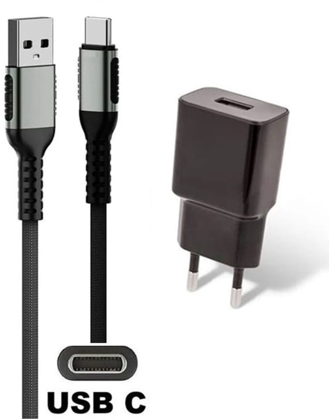 OneOne 2A oplader + 0,25m sterke USB C kabel. Universele lader adapter past op Bose QuietComfort 45 headphones, Sleepbuds 2