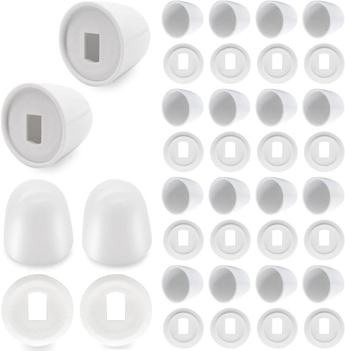 Toiletboutdoppen - Potboutafdekking - Badkamer Afwerking - Push-on ontwerp - 3.7 cm Hoogte - Wit