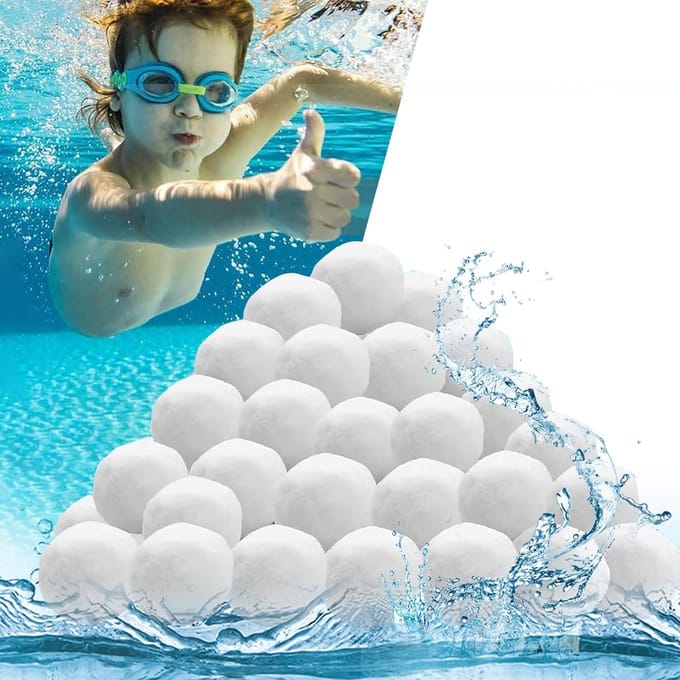 Filter Balls voor Sand Filter System - 500 g Ultralight en Reusable Pool Filter Balls - Vervangt 18 kg Filter Sand Quartz Sand