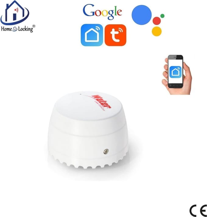 WiFi water-detector met bediening via APP en kan werken met spraakgestuurde apps. T-2016
