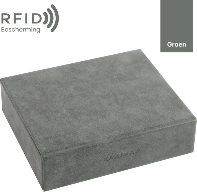 Kaaiman® Faraday Box – Autosleutel Antidiefstal – Keyless Entry & RFID Beveiliging - Handmade - Groen