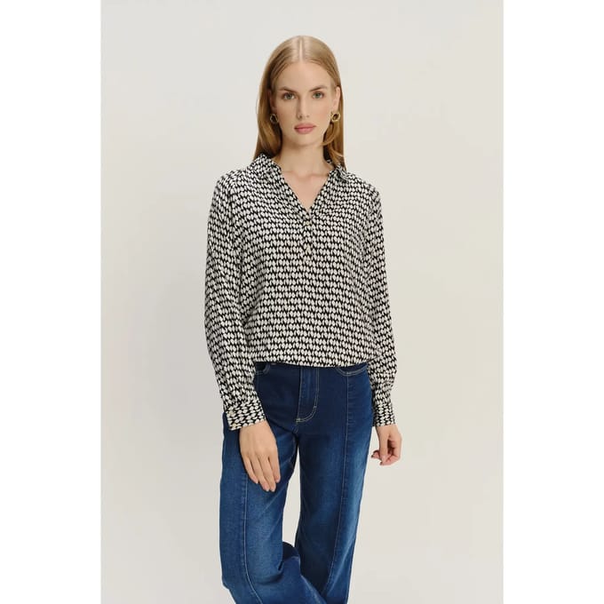 Opvallende bedrukte blouse dames Greenpoint
