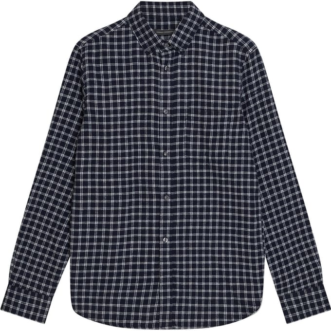 French Connection Box Check Flannel Ls Marine/ecru Größe: S | Casual hemden Outlet | Herren