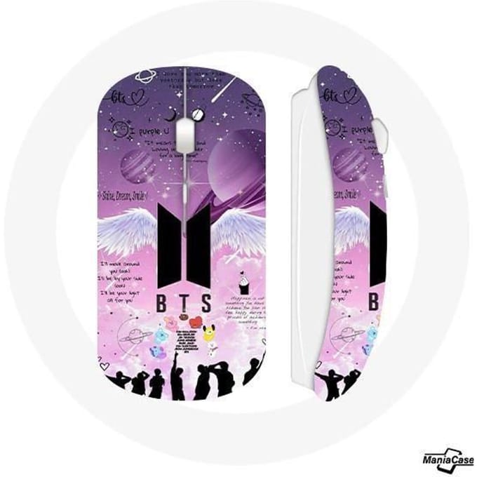 Souris Sans Fil - BTS - Mikrokosmos - Violet - Compatible Mac et PC - Clé USB incluse