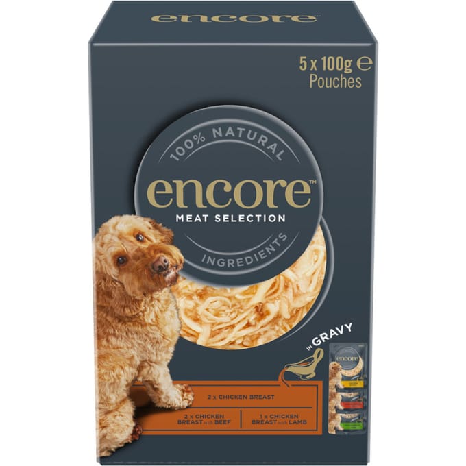 20x 100g Encore Gravy Pouch Mix vleesselectie (3 soorten) nat hondenvoer