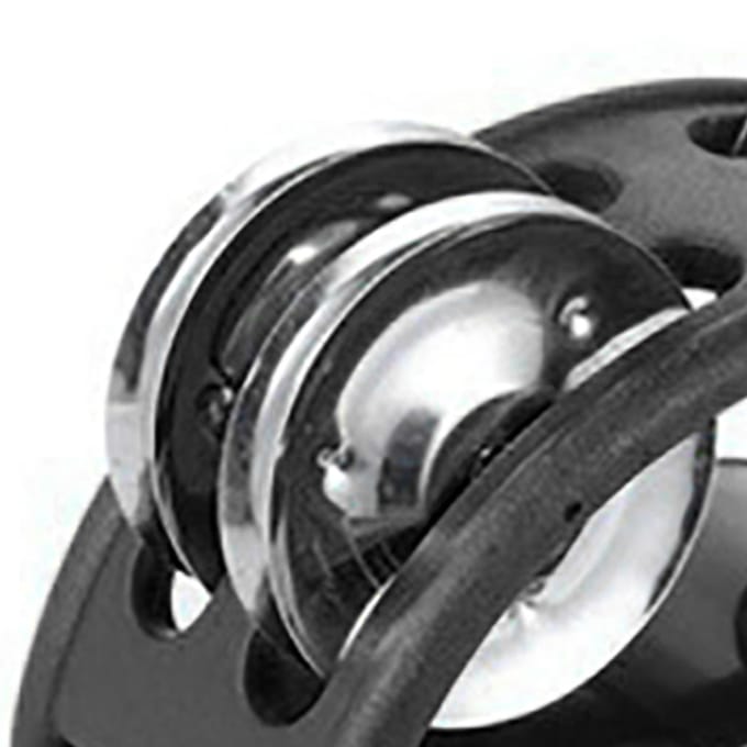 Voet Tamboerijn Percussie met Jingle Bell Tamboerijn Muzikale Percussie Instrumenten voor Gitaar zwart