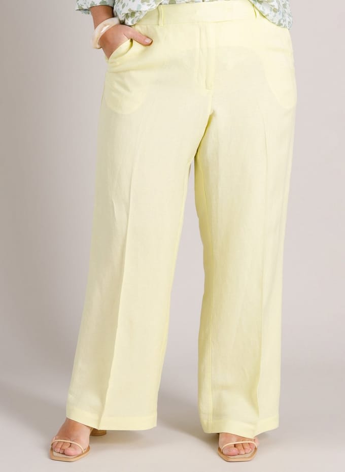 YEST CURVE YCHedwig Essential Bottoms - Pastel Yellow - maat W2(50) / L30