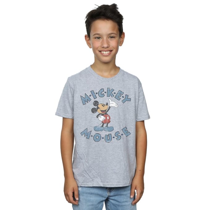 Disney Jongens Mickey Mouse Dash T-Shirt (Sportgrijs)
