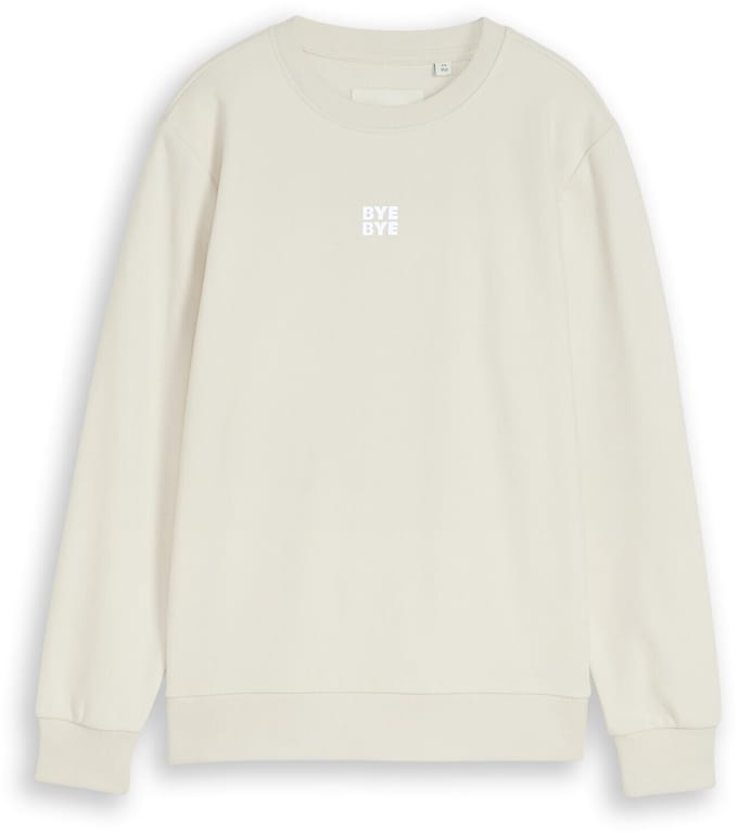 Tom Tailor - Sweatshirt met reflecterende opdruk - Maat 140 - greyish white