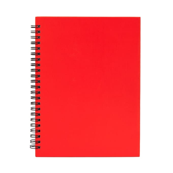 5 pack Notitieboek A5 Rood Hardcover ringband 80 vellen