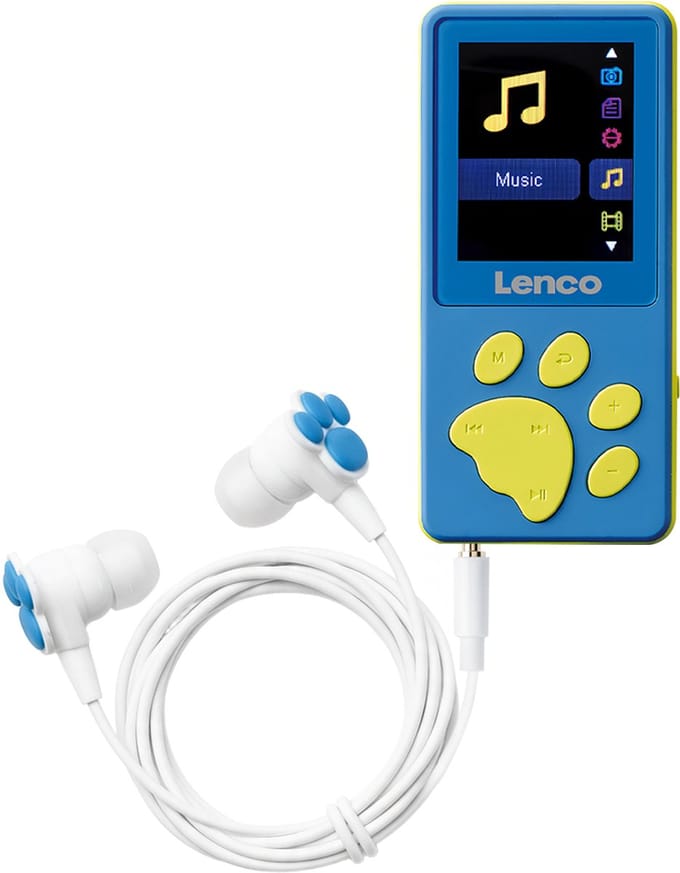 Lenco Xemio-560 - MP3 speler met 8GB geheugen en oordopjes - Blauw