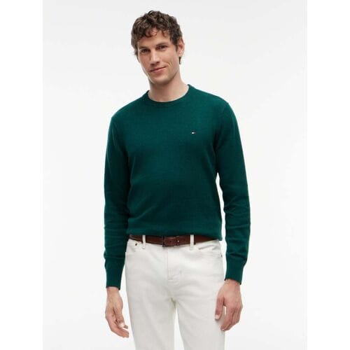 Tommy Hilfiger Tommy Hilfiger Pullover Pima Org Cotton/Cashmere Crew Neck Ornamental Green Heather  L