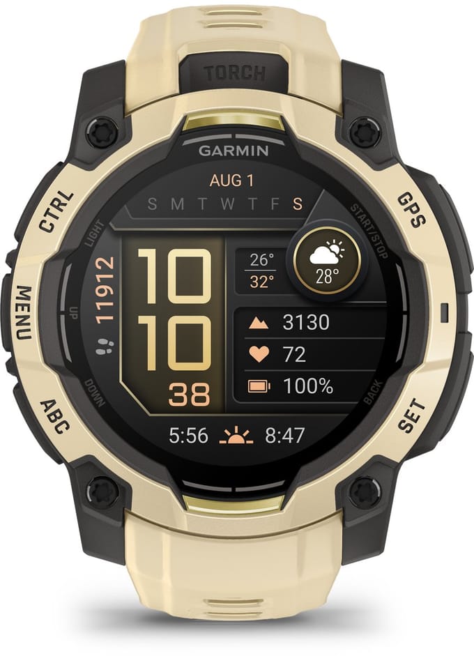 Garmin Instinct® 3 - Smartwatch - 45mm - AMOLED - Crème/Citrine - Limited Edition
