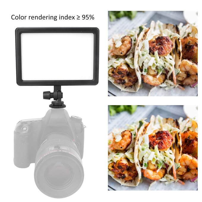 VISICO 25W Ultradunne Verstelbare Helderheid Fotografie Lamp Dubbele Kleurtemperatuur Hoge CRI 95+ black
