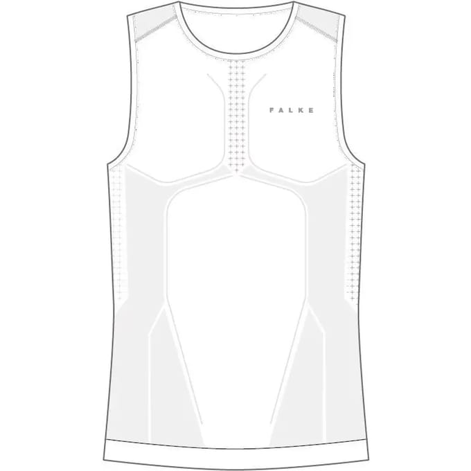 FALKE Warm Singlet sneldrogend functioneel materiaal mouwloze functioneel shirt heren wit - maat L