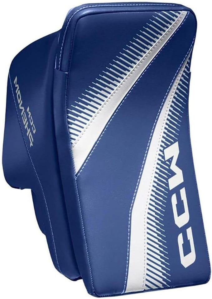 Goalie Blocker - Keeper Hanschoen - IJshockey Training - Lichtgewicht Ontwerp - Linksfänger - Wit