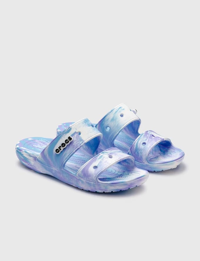 Crocs Classic Marbled Sandalen Wit/Oxygen Maat 36/37 US M4/W6