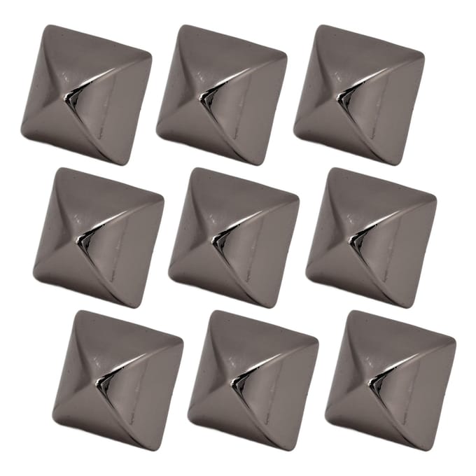 20 Pièces Rivets Pyramide 4 Coins 12 mm Alliage de Zinc Carré Pointu Rivets à Vis Ensemble pour Ceintures Sacs Chapeaux or