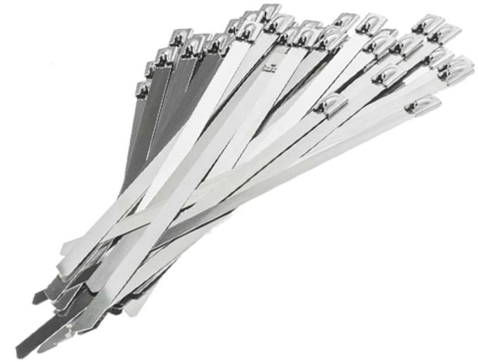 Tie wraps - RVS - 100 stuks - Lengte: 100 mm - Breedte: 4.6 mm - Roestvrij staal - Tie wrap - Kabelbinder - Tie-wrap