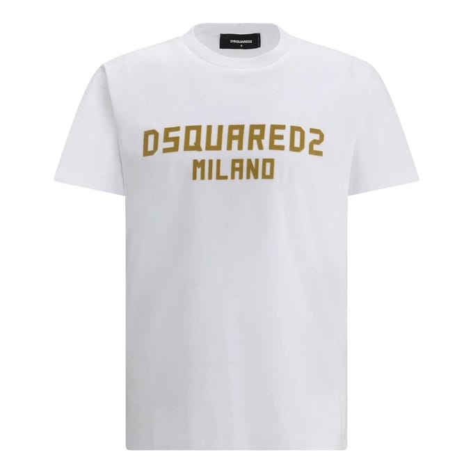 DSquared2 Heren Milano Katoen T-Shirt (Wit)