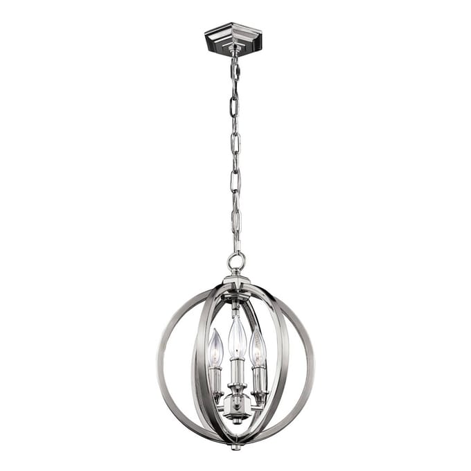 Feiss LED Hanglamp Corinne | 3X E14 Max 60W | Dimbaar | Polished Nickel, Crystals