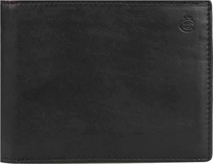 Esquire Eco Portemonnee I Leer 12 cm - Jongens - Horizontaal - black