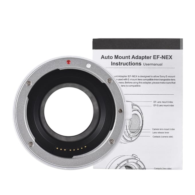 Andoer EF-EOSM Lens Mount Adapter Ondersteuning Auto-Belichting Auto-Focus en Auto-Diafragma voor Canon wit