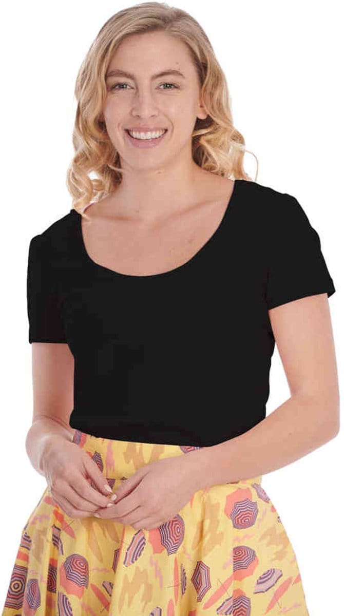 Banned - Scoop Swim Top - S - Zwart