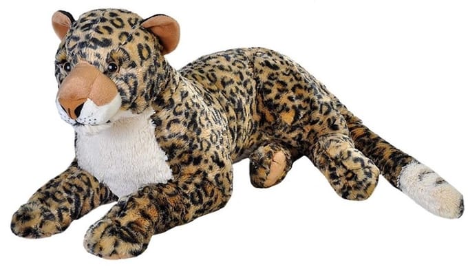 Wild Republic Pluche dieren luipaard knuffel - 76 cm - knuffeldieren uit Afrika - groot formaat