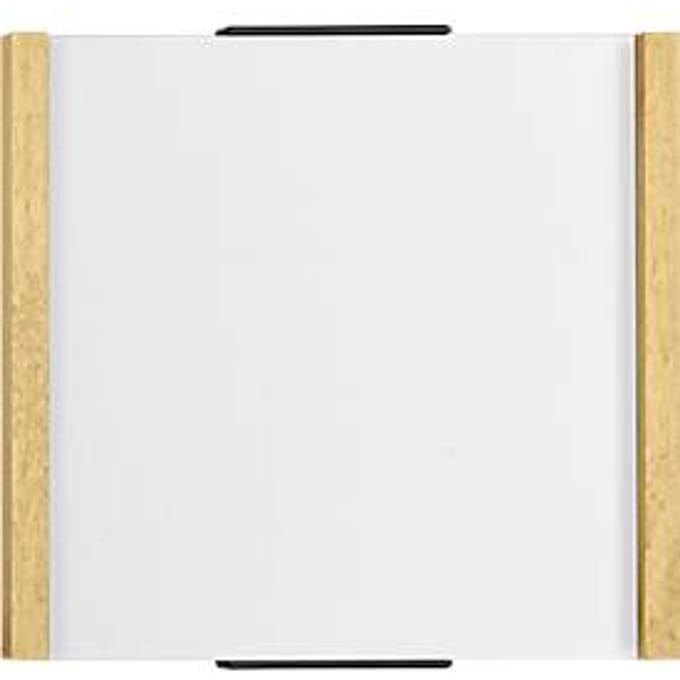 moedel deurlabel LMH, houten frame, personaliseerbaar, polyester hoes, zelfklevende montage, B 160 x H 148 mm, eik