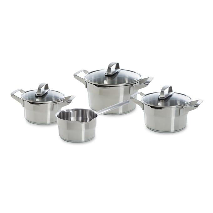 BK Cookware Bk premium+ pannenset 4 delig rvs veilig afgietsysteem
